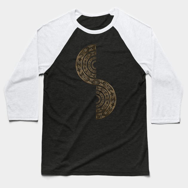 art design gold edition Baseball T-Shirt by INDONESIA68